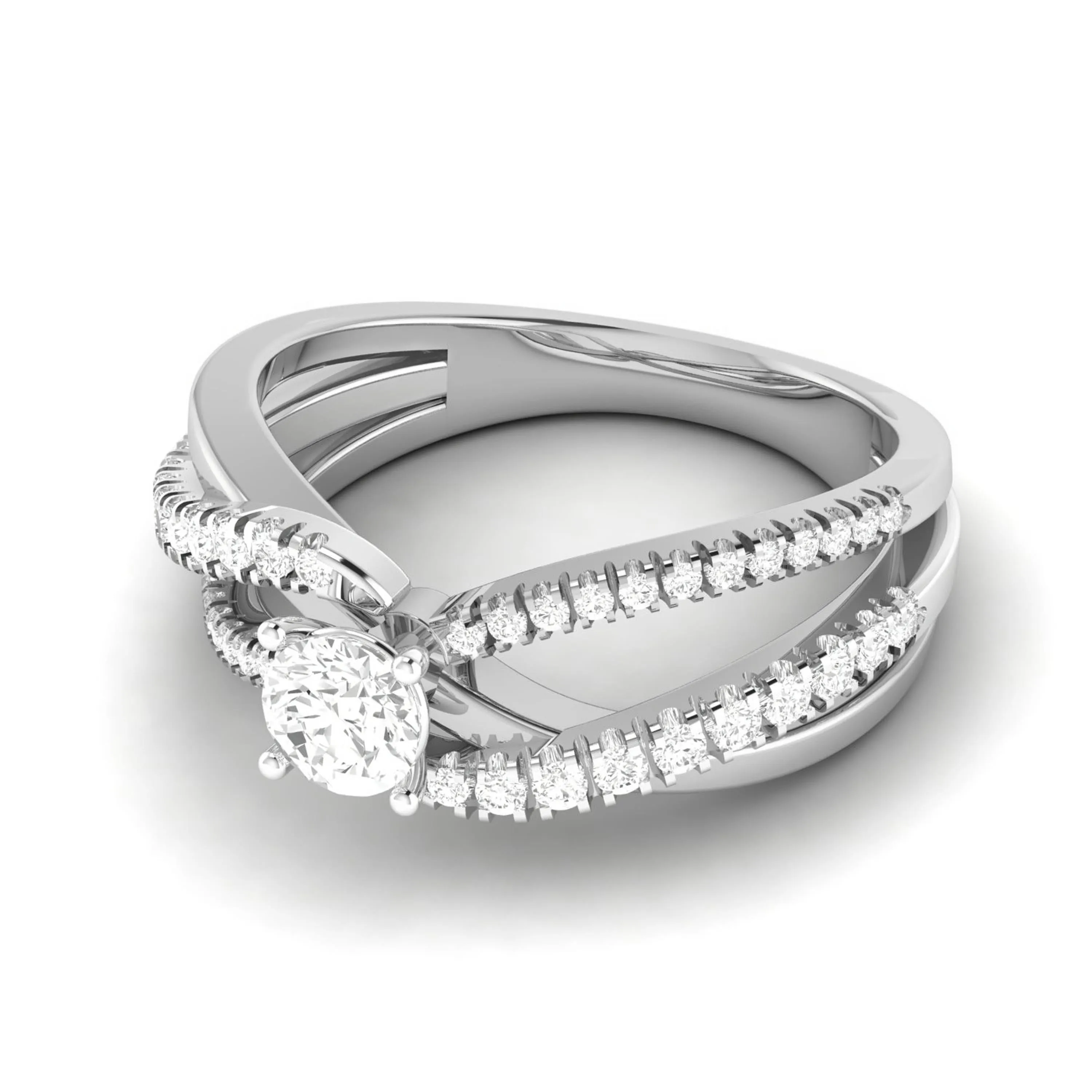 0.25cts Solitaire Platinum Diamond Engagement Ring for Women JL PT R-66