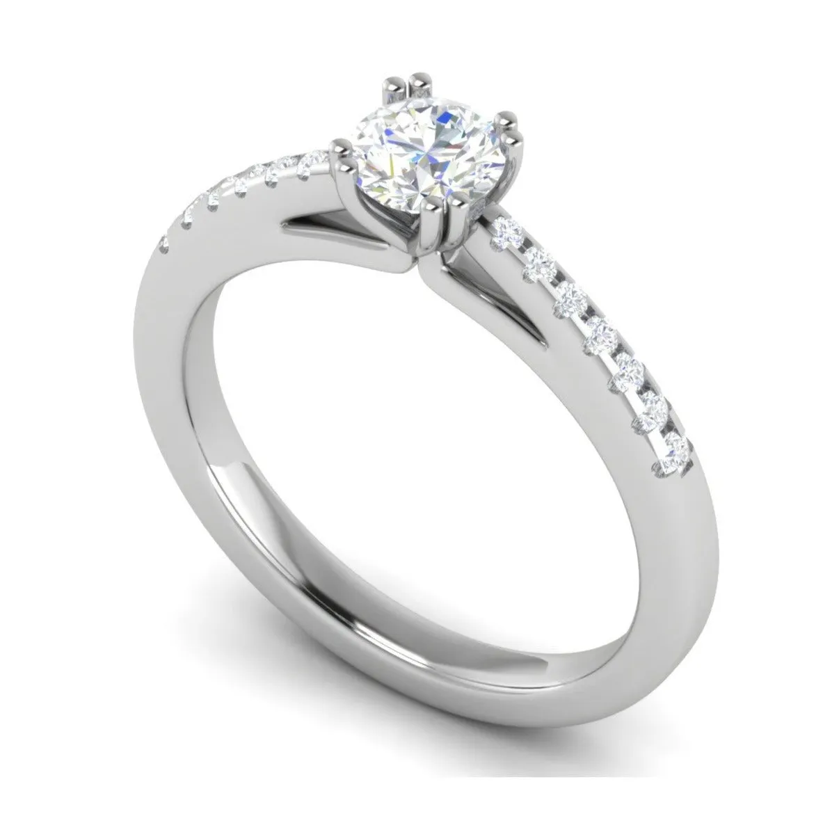 0.50 cts Solitaire Platinum Diamonds Ring JL PT RC RD 265