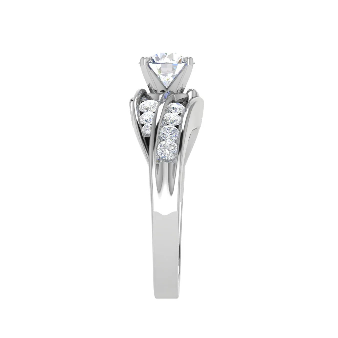 0.50cts Solitaire Diamond Split Shank Platinum Ring JL PT WB5808E