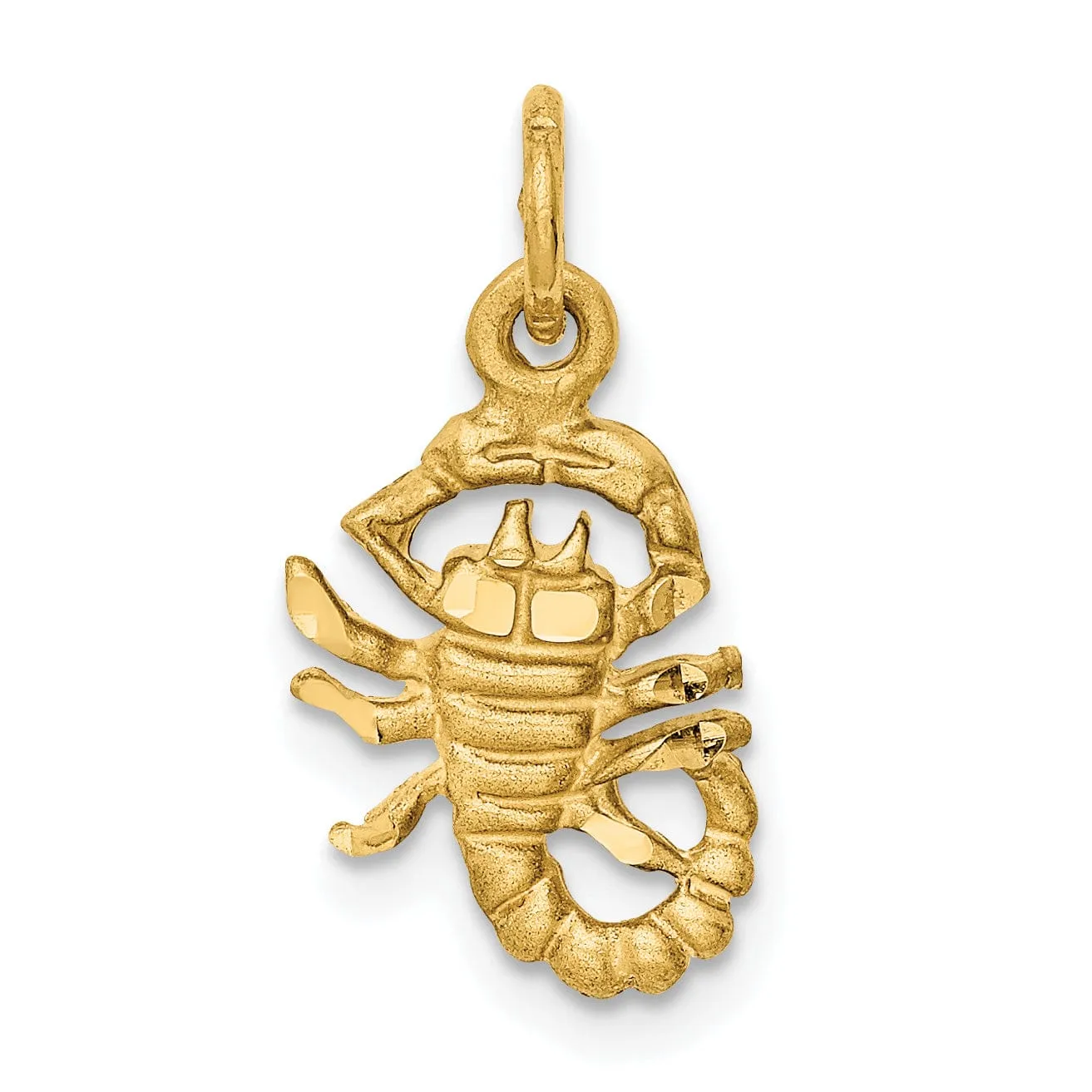 14k Yellow Gold Scorpio Zodiac Charm Pendant