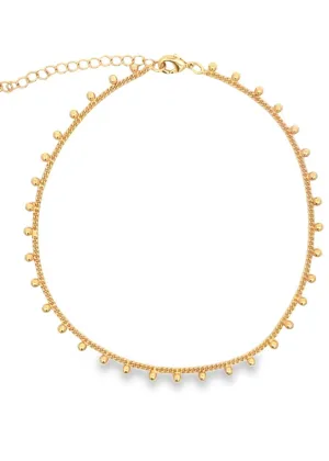 18K Gold Filled Dangle Beads Anklet