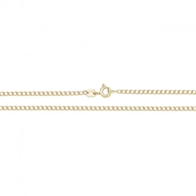 9Ct Yellow Gold Flat Curb Chain CH499