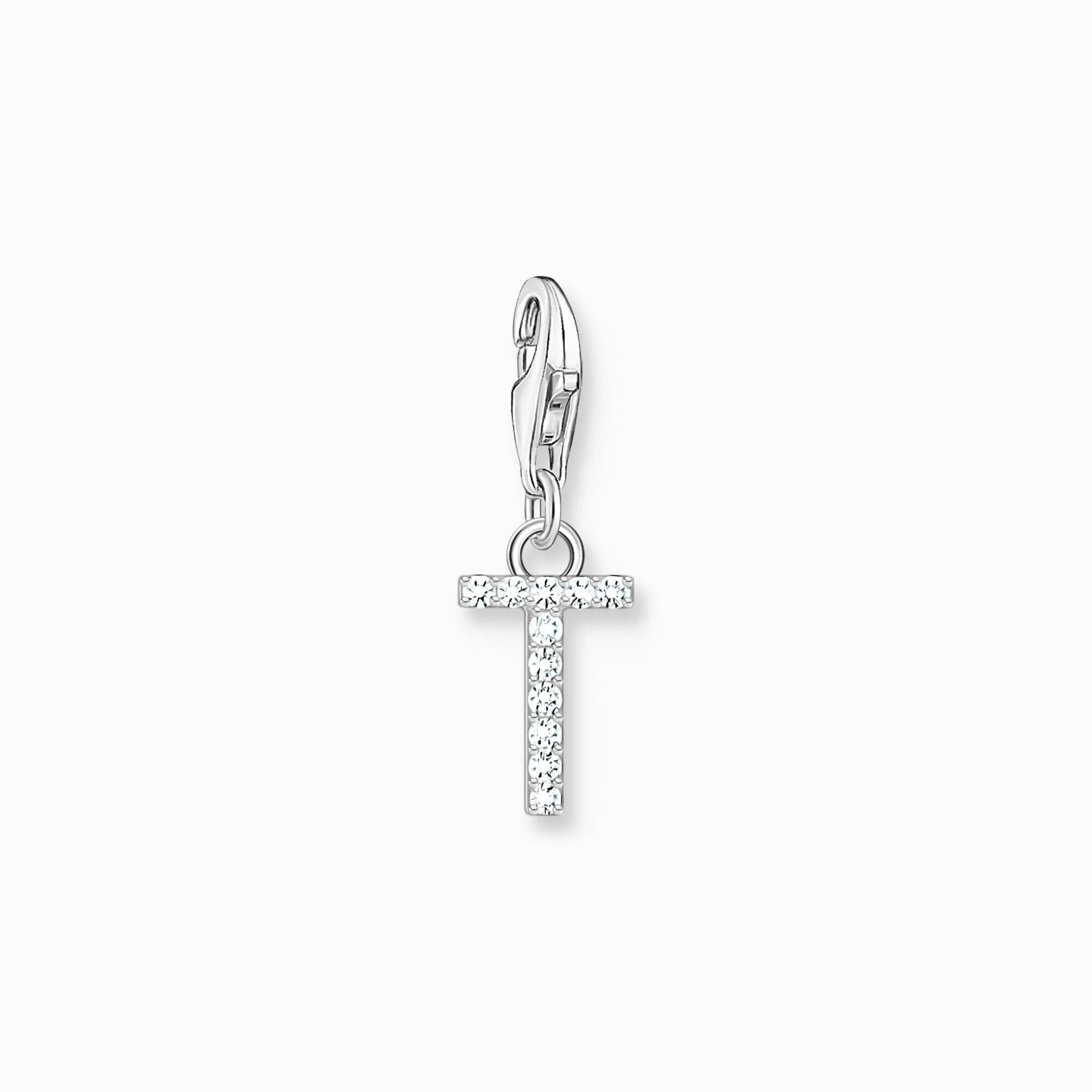 Charm Pendant Letters White Stones Silver | Thomas Sabo
