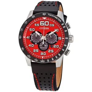 Citizen Primo Chronograph Quartz Red Dial Men's Watch CA4430-01X
