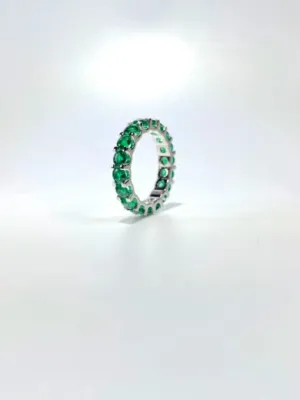 Eternity Ring Wedding Ring Band New Women's Fashion Luxury Fine Jewelry Round Cocktail Rings KESLEY