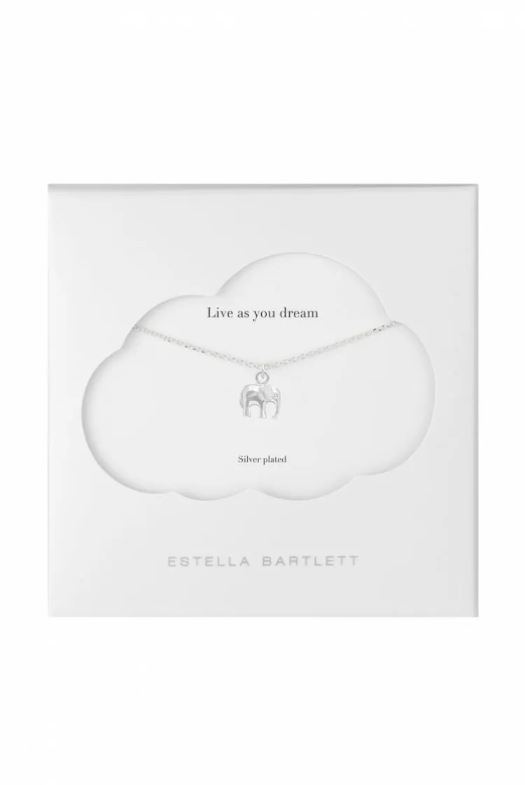 Live As You Dream- Elephant Necklace Silver