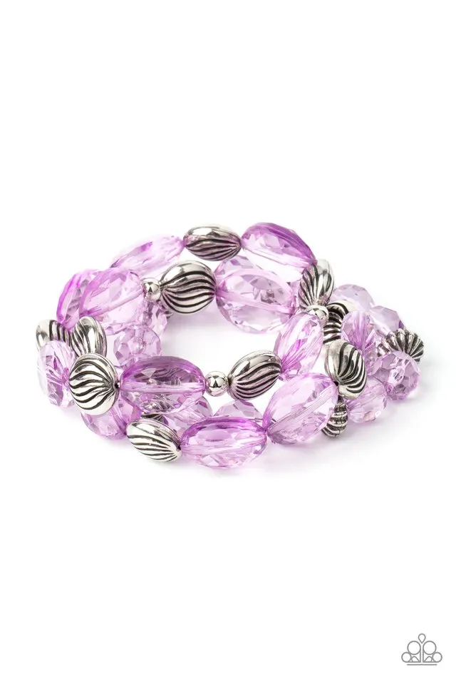 Paparazzi Bracelet ~ Crystal Charisma - Purple